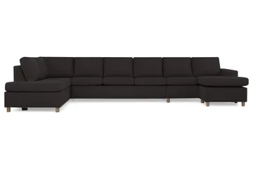 Crazy 6-sits Vänstervänd U-formad XX-Large Soffa med Divan och Schäslong i Tyg - Antracit - Products - Möbler - Soffa - U-soffa
