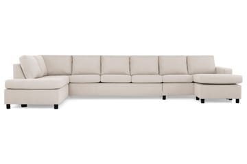 Crazy 6-sits Vänstervänd U-formad XX-Large Soffa med Divan och Schäslong i Tyg - Beige - Products - Möbler - Soffa - U-soffa