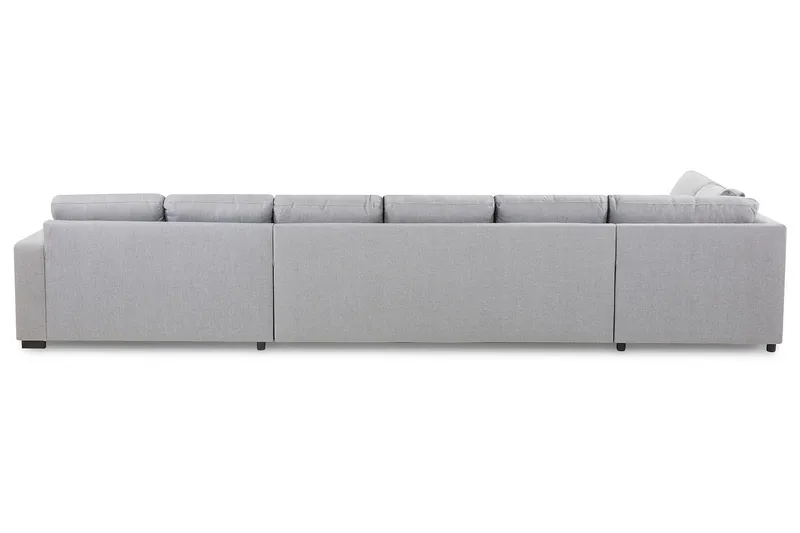 Crazy 6-sits Vänstervänd U-formad XX-Large Soffa med Divan och Schäslong i Tyg - Grå - Products - Möbler - Soffa - U-soffa