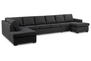 Crazy 6-sits Vänstervänd U-formad XX-Large Soffa med Divan och Schäslong i Tyg - Mörkgrå - Products - Möbler - Soffa - U-soffa
