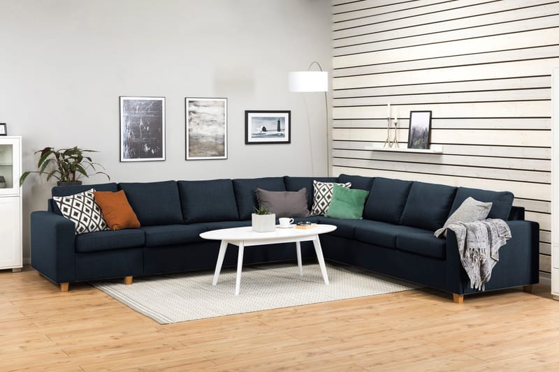 Crazy 7-sits Vändbar L-formad XX-Large Hörnsoffa i Tyg - Blå - Products - Möbler - Soffa - Hörnsoffa