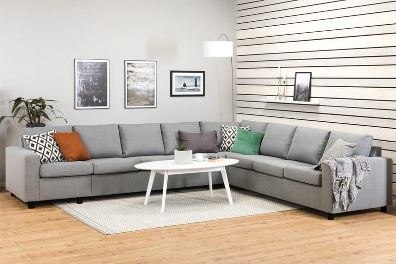 Crazy 7-sits Vändbar L-formad XX-Large Hörnsoffa i Tyg - Grå - Products - Möbler - Soffa - Hörnsoffa