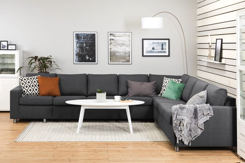 Crazy 7-sits Vändbar L-formad XX-Large Hörnsoffa i Tyg - Mörkgrå - Products - Möbler - Soffa - Hörnsoffa