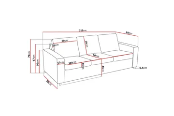 Crazy Soffgrupp 3-sits Soffa + Fåtölj i Tyg - Antracit - Products - Möbler - Soffa - Soffgrupp