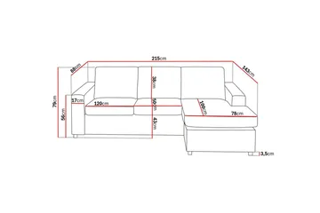 Crazy Soffgrupp 3-sits Vändbar L-formad Divansoffa + Fåtölj i Tyg - Antracit - Products - Möbler - Soffa - Soffgrupp