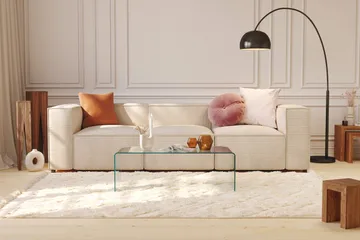 Cubo 4-sits Djup Modulsoffa i Manchester - Beige - Products - Möbler - Soffa - 3 sits soffa