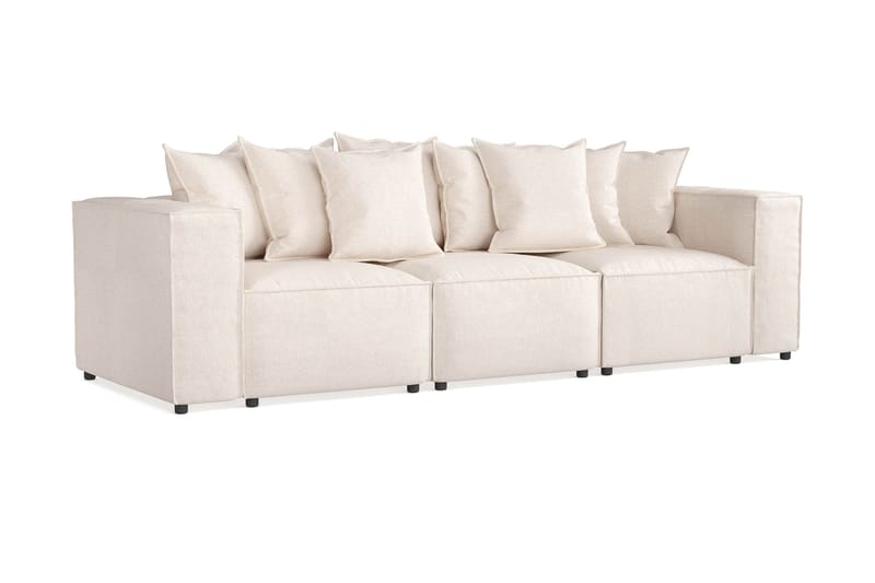 Cubo 4-sits Djup Modulsoffa i Tyg - Beige - Products - Möbler - Soffa - 3 sits soffa