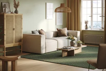 Cubo 4-sits Djup Modulsoffa i Tyg - Vit - Products - Möbler - Soffa - 3 sits soffa