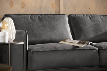 Akron 2,5-sits Soffa med Schäslong Höger Bondedläder - Mörkgrå - Products - Möbler - Soffa - Divansoffa & schäslongsoffa - 2 sits soffa med divan