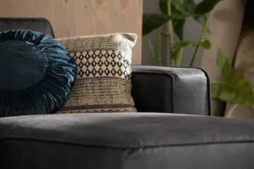 Akron 2-sits Soffa med Divan Höger Bondedläder - Mörkgrå - Products - Möbler - Soffa - Divansoffa & schäslongsoffa - 2 sits soffa med divan