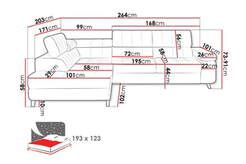 Amshyttan Soffa med Schäslong 3-sits - Vit - Products - Möbler - Soffa - Divansoffa & schäslongsoffa - 3 sits soffa med divan