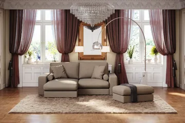 Arken Lyx 3-sits Vändbar L-formad Djup Divansoffa i Tyg - Brun - Products - Möbler - Soffa - Divansoffa & schäslongsoffa - 3 sits soffa med divan