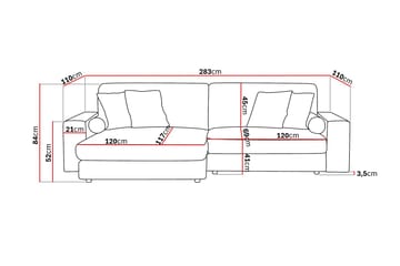 Arken Lyx 4-sits Vändbar L-formad Djup Divansoffa i Sammet - Beige - Products - Möbler - Soffa - Divansoffa & schäslongsoffa - 4 sits soffa med divan