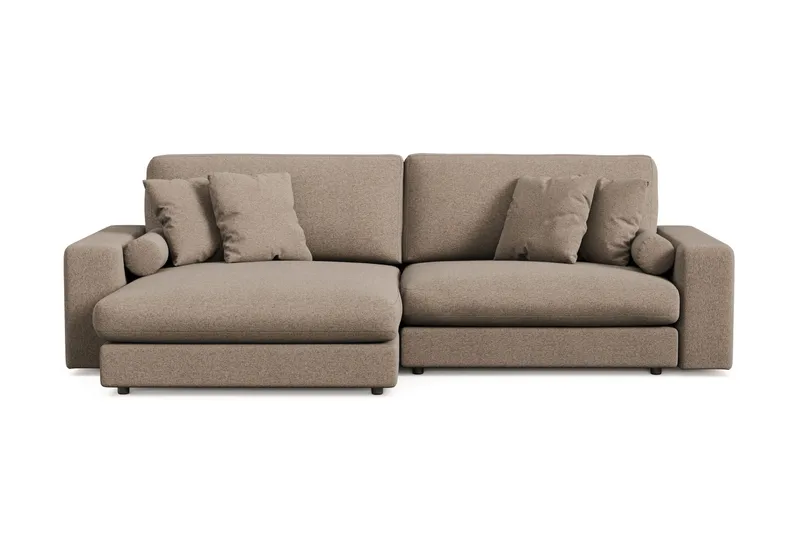 Arken Lyx 4-sits Vändbar L-formad Djup Divansoffa i Tyg - Brun - Products - Möbler - Soffa - Divansoffa & schäslongsoffa - 4 sits soffa med divan