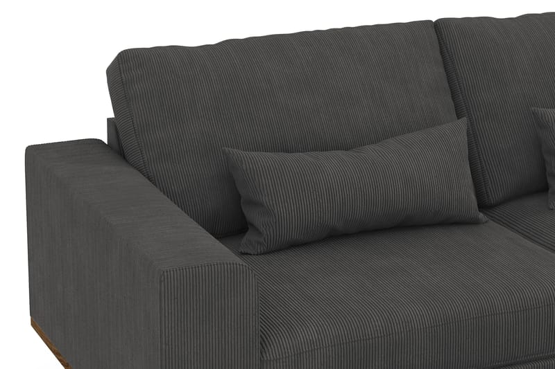 Copenhagen 4-sits Högervänd L-formad Divansoffa i Manchester - Mörkgrå - Products - Möbler - Soffa - Divansoffa & schäslongsoffa - 4 sits soffa med divan