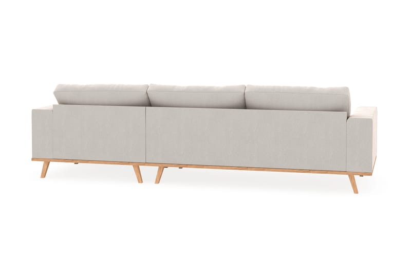 Copenhagen 4-sits Högervänd L-formad Divansoffa i Sammet - Krämvit - Products - Möbler - Soffa - Divansoffa & schäslongsoffa - 4 sits soffa med divan