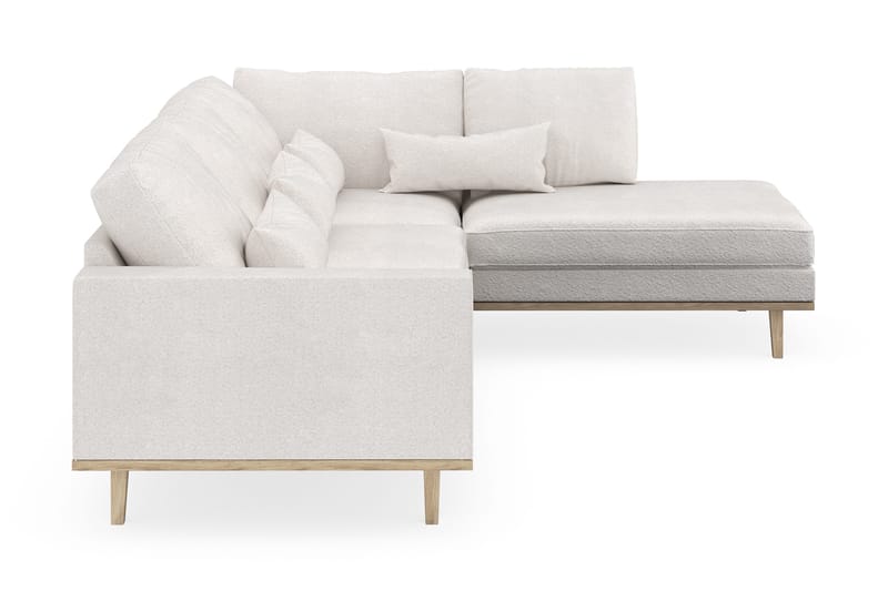 Copenhagen 4-sits Högervänd L-formad Schäslongsoffa i Bouclé - Vit - Products - Möbler - Soffa - Divansoffa & schäslongsoffa - 4 sits soffa med divan