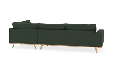 Copenhagen 4-sits Högervänd L-formad Schäslongsoffa i Manchester - Mörkgrön - Products - Möbler - Soffa - Divansoffa & schäslongsoffa - 4 sits soffa med divan