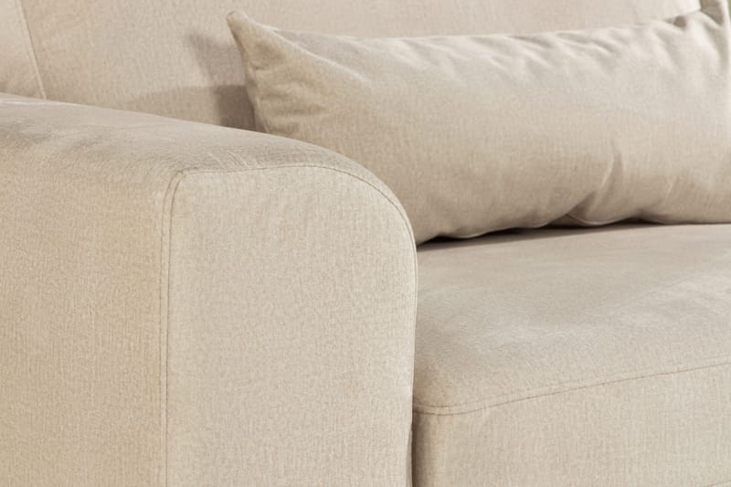 Copenhagen 4-sits Högervänd L-formad Schäslongsoffa i Sammet - Beige - Products - Möbler - Soffa - Divansoffa & schäslongsoffa - 4 sits soffa med divan