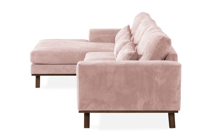 Copenhagen 4-sits Vänstervänd L-formad Divansoffa i Manchester - Rosa - Products - Möbler - Soffa - Divansoffa & schäslongsoffa - 4 sits soffa med divan