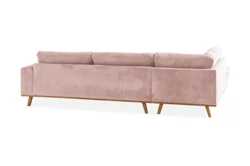 Copenhagen 4-sits Vänstervänd L-formad Divansoffa i Manchester - Rosa - Products - Möbler - Soffa - Divansoffa & schäslongsoffa - 4 sits soffa med divan