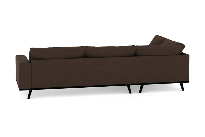 Copenhagen 4-sits Vänstervänd L-formad Divansoffa i Tyg - Brun - Products - Möbler - Soffa - Divansoffa & schäslongsoffa - 4 sits soffa med divan