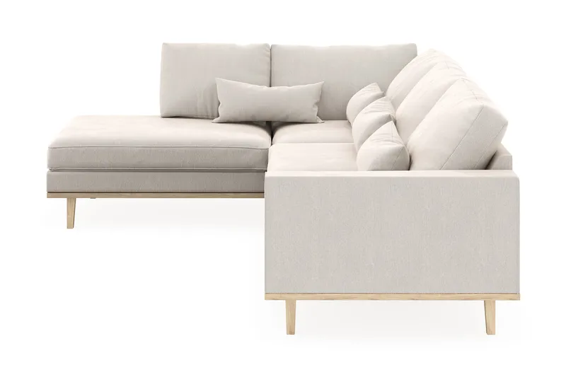 Copenhagen 4-sits Vänstervänd L-formad Schäslongsoffa i Sammet - Krämvit - Products - Möbler - Soffa - Divansoffa & schäslongsoffa - 4 sits soffa med divan
