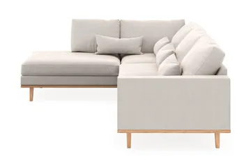 Copenhagen 4-sits Vänstervänd L-formad Schäslongsoffa i Sammet - Krämvit - Products - Möbler - Soffa - Divansoffa & schäslongsoffa - 4 sits soffa med divan