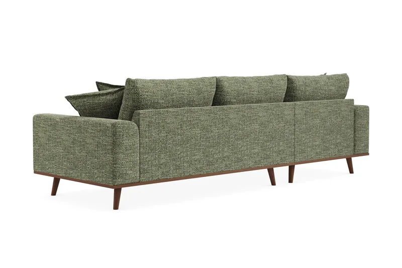 Copenhagen Premium 4-sits Vänstervänd L-formad Djup Divansoffa i Chenille - Grön - Products - Möbler - Soffa - Divansoffa & schäslongsoffa - 4 sits soffa med divan
