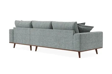 Copenhagen Premium 4-sits Högervänd L-formad Djup Divansoffa i Chenille - Grå/Blå - Products - Möbler - Soffa - Divansoffa & schäslongsoffa - 4 sits soffa med divan