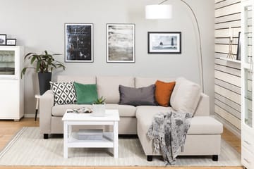 Crazy 3-sits Högervänd L-formad Schäslongsoffa i Tyg - Beige - Products - Möbler - Soffa - Divansoffa & schäslongsoffa - 2 sits soffa med divan