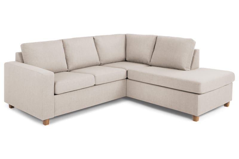 Crazy 3-sits Högervänd L-formad Schäslongsoffa i Tyg - Beige - Products - Möbler - Soffa - Divansoffa & schäslongsoffa - 2 sits soffa med divan