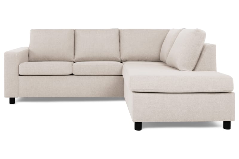 Crazy 3-sits Högervänd L-formad Schäslongsoffa i Tyg, Beige