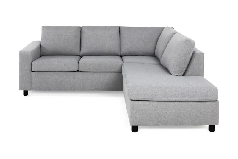 Crazy 3-sits Högervänd L-formad Schäslongsoffa i Tyg, Grå