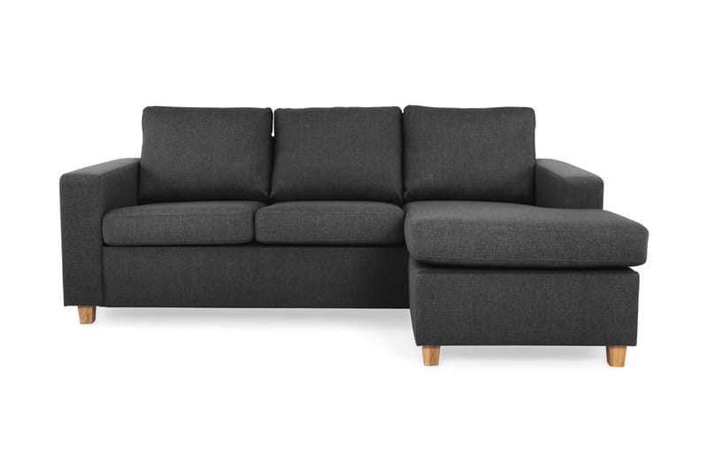 Crazy 3-sits Vändbar L-formad Divansoffa i Tyg - Antracit - Products - Möbler - Soffa - Divansoffa & schäslongsoffa - 3 sits soffa med divan