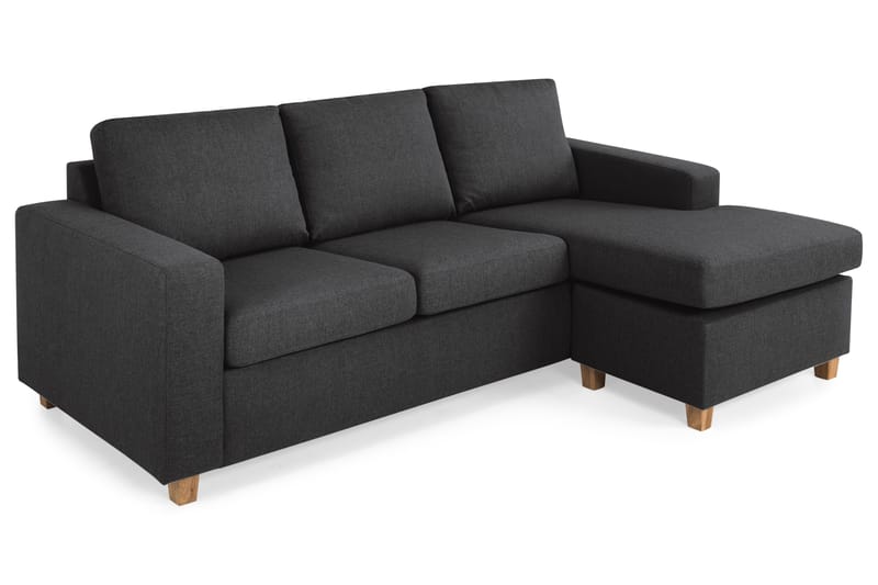Crazy 3-sits Vändbar L-formad Divansoffa i Tyg - Antracit - Products - Möbler - Soffa - Divansoffa & schäslongsoffa - 3 sits soffa med divan