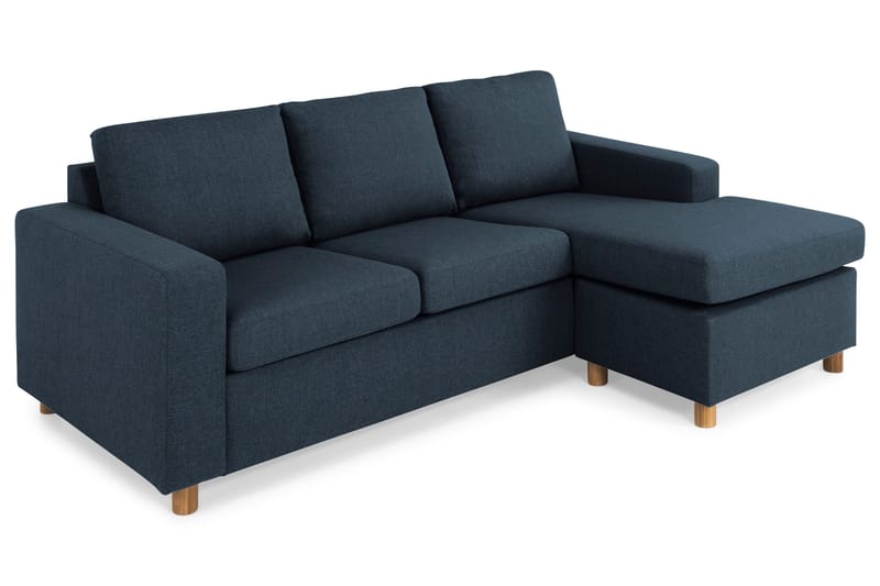Crazy 3-sits Vändbar L-formad Divansoffa i Tyg - Blå - Products - Möbler - Soffa - Divansoffa & schäslongsoffa - 3 sits soffa med divan