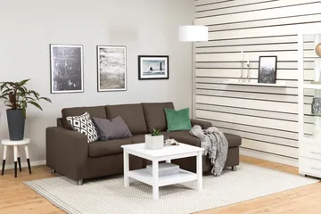 Crazy 3-sits Vändbar L-formad Divansoffa i Tyg - Brun - Products - Möbler - Soffa - Divansoffa & schäslongsoffa - 3 sits soffa med divan