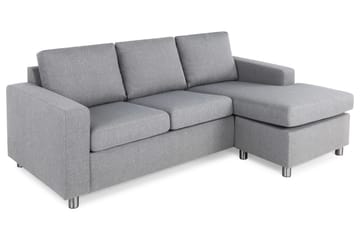 Crazy 3-sits Vändbar L-formad Divansoffa i Tyg - Grå - Products - Möbler - Soffa - Divansoffa & schäslongsoffa - 3 sits soffa med divan