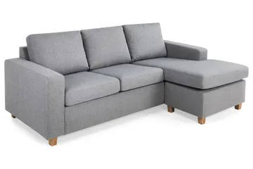 Crazy 3-sits Vändbar L-formad Divansoffa i Tyg - Grå - Products - Möbler - Soffa - Divansoffa & schäslongsoffa - 3 sits soffa med divan