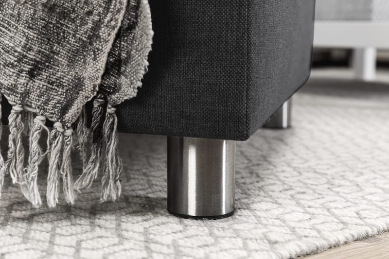 Crazy 3-sits Vändbar L-formad Divansoffa i Tyg - Mörkgrå - Products - Möbler - Soffa - Divansoffa & schäslongsoffa - 3 sits soffa med divan