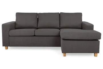 Crazy 3-sits Vändbar L-formad Divansoffa i Tyg - Mörkgrå - Products - Möbler - Soffa - Divansoffa & schäslongsoffa - 3 sits soffa med divan