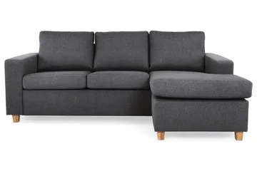 Crazy 3-sits Vändbar L-formad Divansoffa i Tyg - Mörkgrå - Products - Möbler - Soffa - Divansoffa & schäslongsoffa - 3 sits soffa med divan