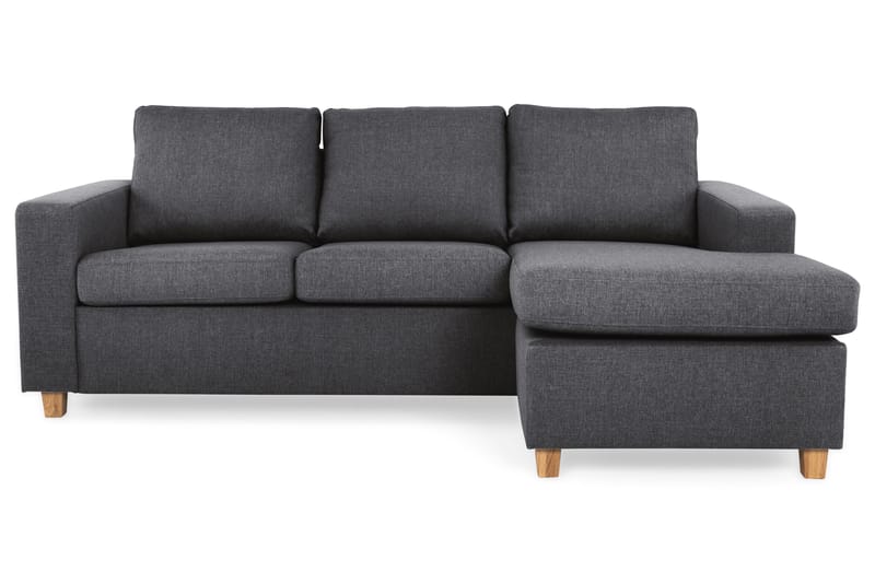 Crazy 3-sits Vändbar L-formad Divansoffa i Tyg - Mörkgrå - Products - Möbler - Soffa - Divansoffa & schäslongsoffa - 3 sits soffa med divan