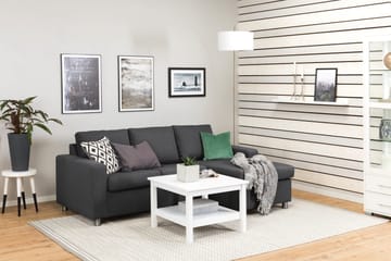 Crazy 3-sits Vändbar L-formad Divansoffa i Tyg - Mörkgrå - Products - Möbler - Soffa - Divansoffa & schäslongsoffa - 3 sits soffa med divan