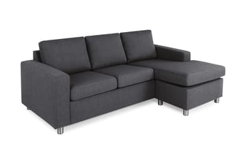 Crazy 3-sits Vändbar L-formad Divansoffa i Tyg - Mörkgrå - Products - Möbler - Soffa - Divansoffa & schäslongsoffa - 3 sits soffa med divan