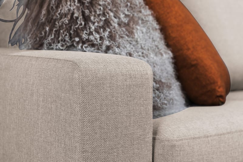Crazy 4-sits Högervänd L-formad Schäslongsoffa i Tyg - Beige - Products - Möbler - Soffa - Divansoffa & schäslongsoffa - 3 sits soffa med divan
