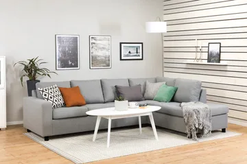 Crazy 4-sits Högervänd L-formad Schäslongsoffa i Tyg - Grå - Products - Möbler - Soffa - Divansoffa & schäslongsoffa - 3 sits soffa med divan