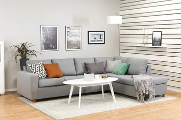 Crazy 4-sits Högervänd L-formad Schäslongsoffa i Tyg - Grå - Products - Möbler - Soffa - Divansoffa & schäslongsoffa - 3 sits soffa med divan