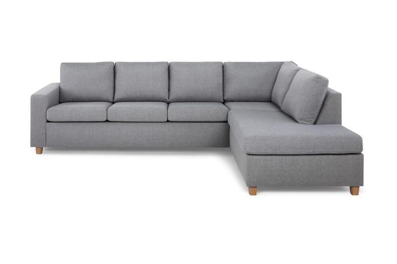 Crazy 4-sits Högervänd L-formad Schäslongsoffa i Tyg, Grå